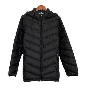 NWOT Packable Puffer Coat Black Charter Club 2X